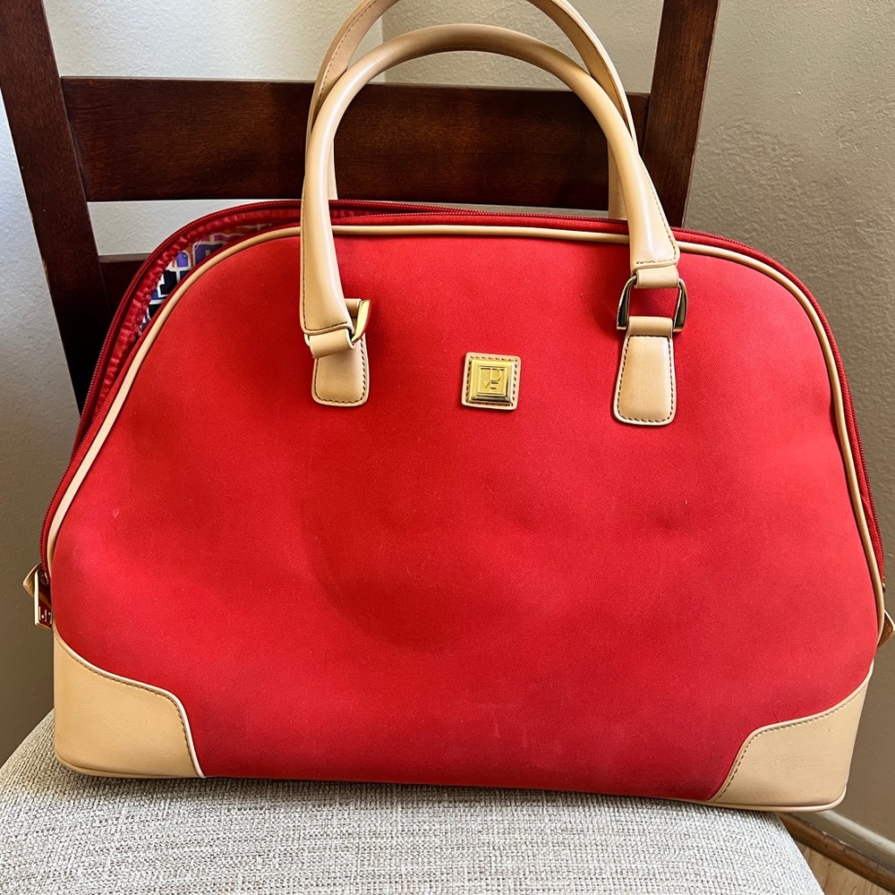 Diane von Furstenberg Suede travel bag.